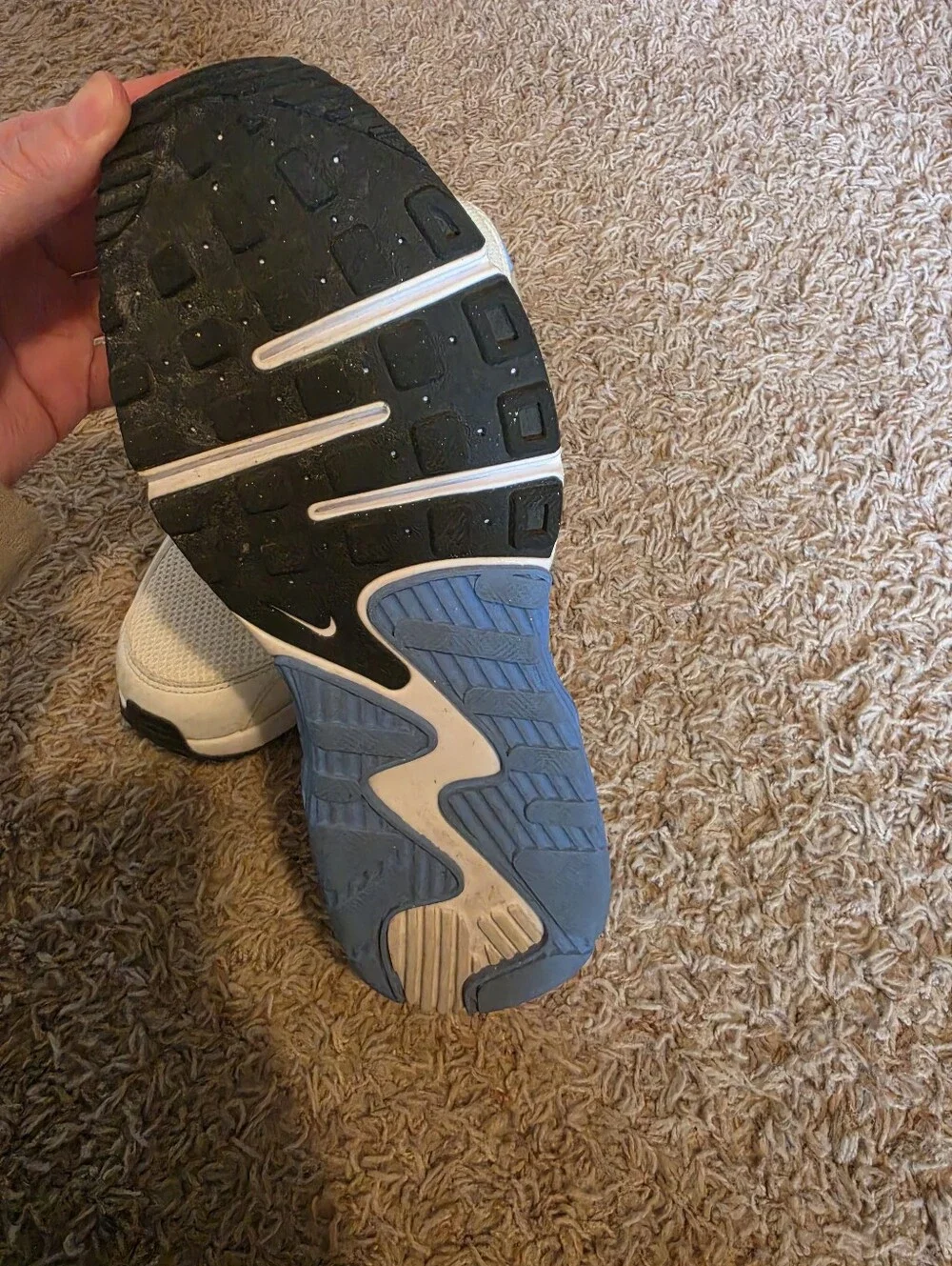 Women's Nike Air Max, White And Light Blue, Size 8